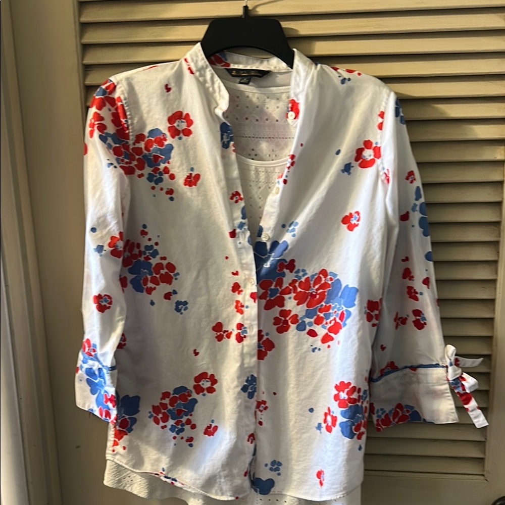 Floral Brooks Brothers  Button-Up Blouse